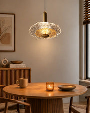 Lumière Sculptural Glass Pendant Light - Amber