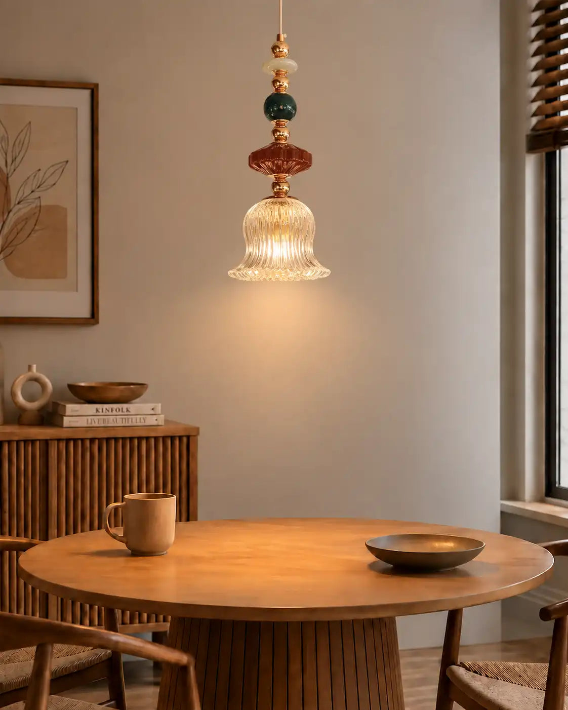 Élan Fluted Glass Pendant Light