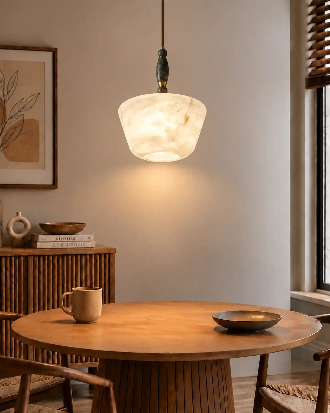 Solstice Alabaster Pendant Light