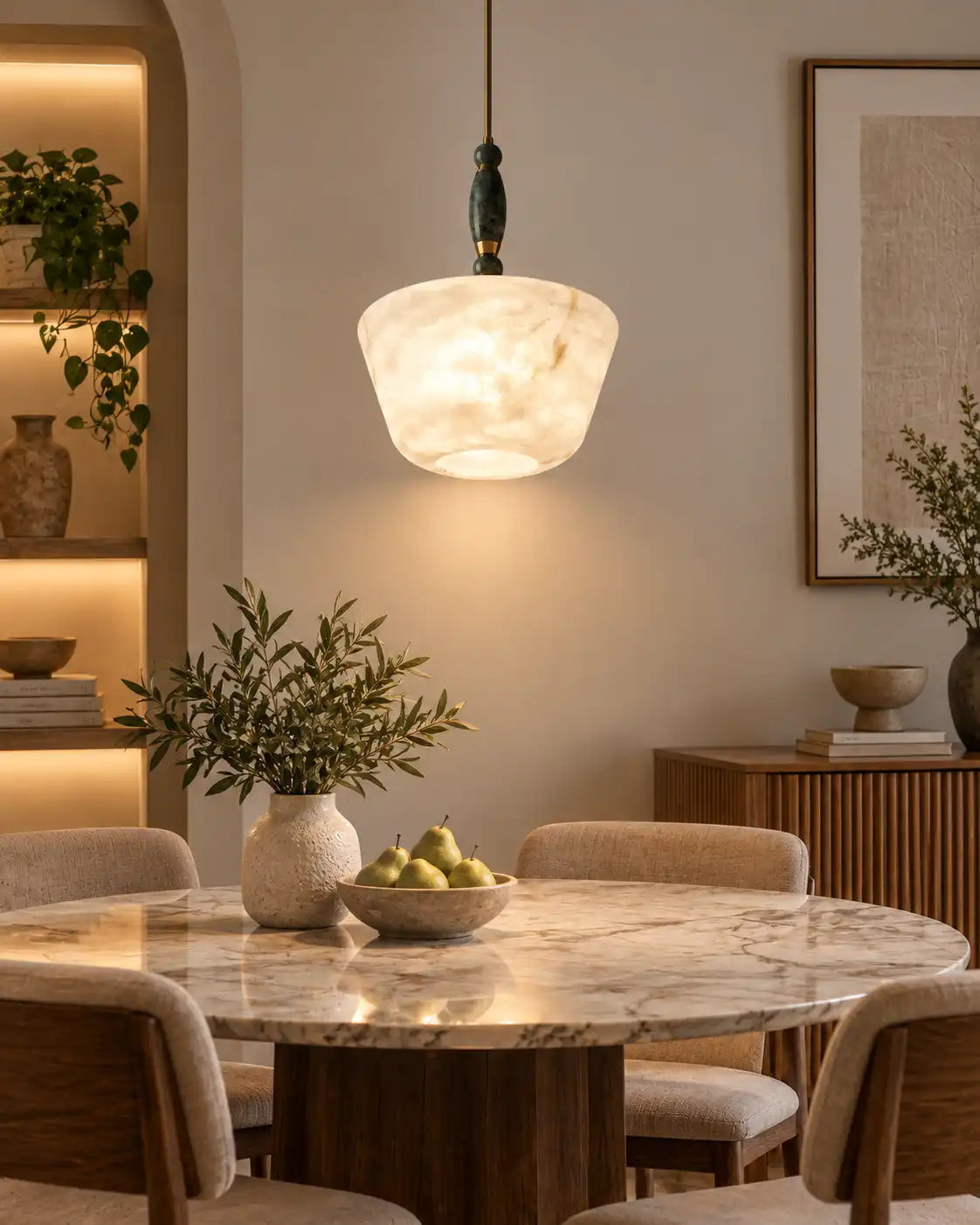 Solstice Alabaster Pendant Light