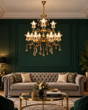 Emerald Crest Tiered Chandelier - 12 Lights