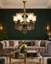 Celadon Crest Chandelier - 6 Lights