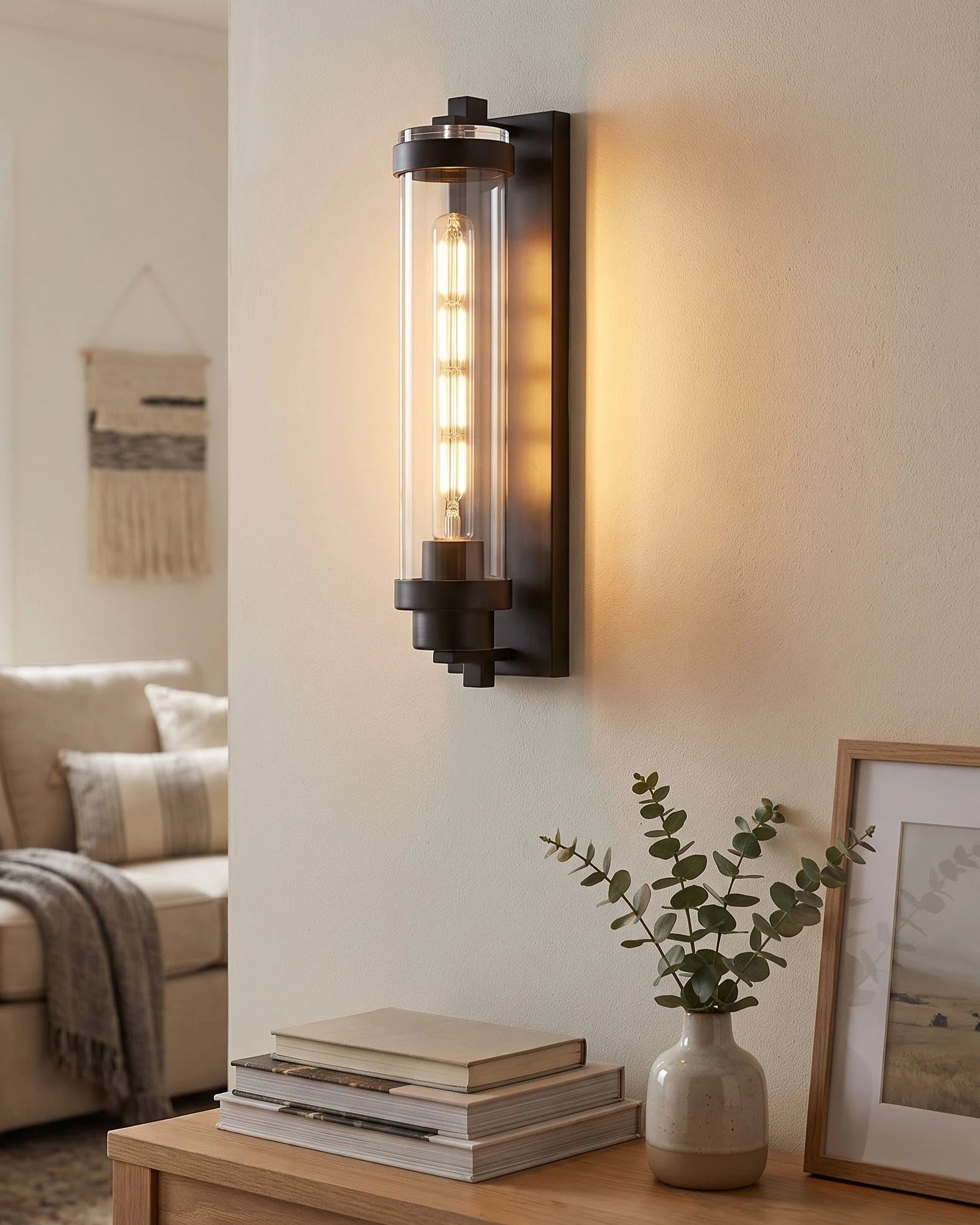 Forge Cylinder Wall Light - Black 