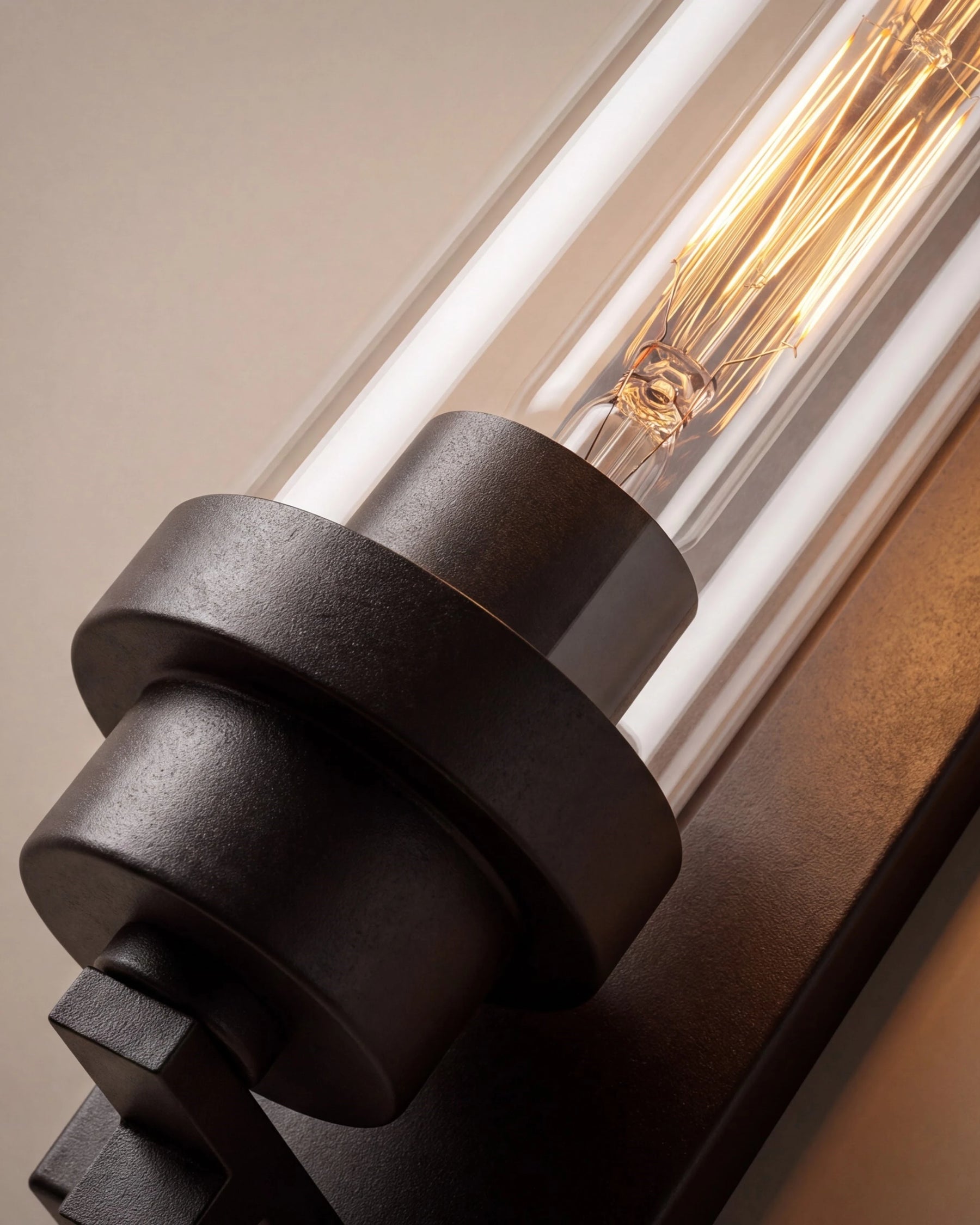 Forge Cylinder Wall Light - Black 