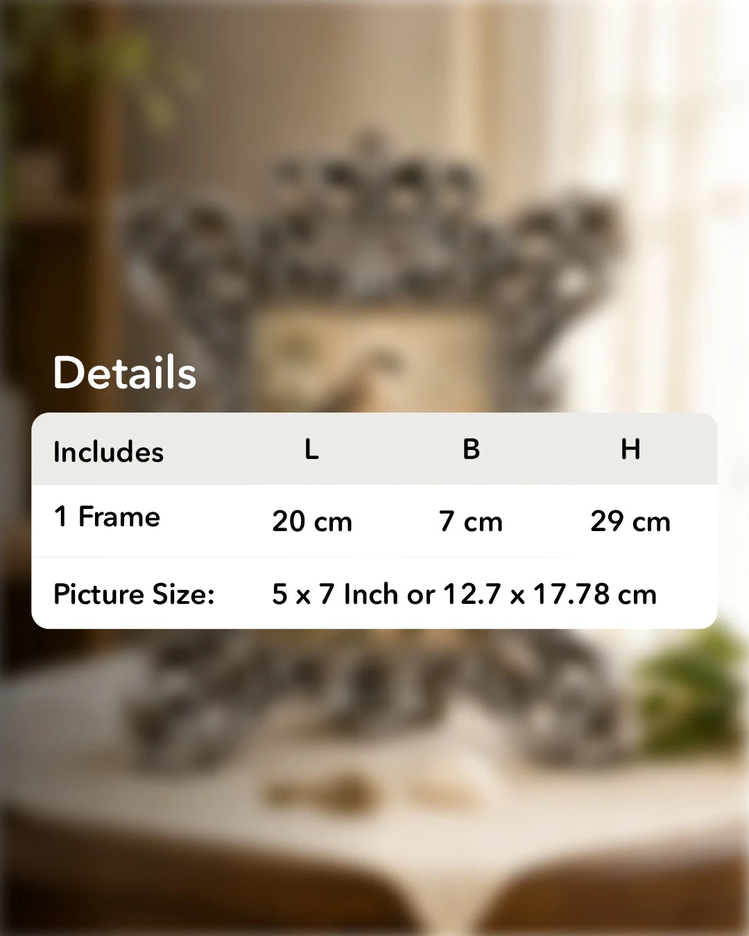 'Aristocrat' Photo Frame - Rustic Grey 