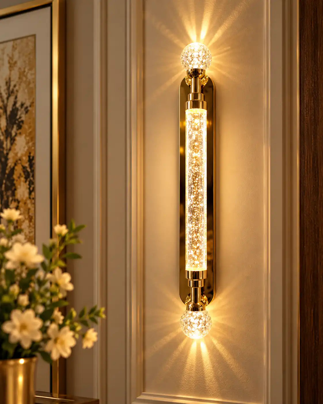 Lumivelle Crystal Beam LED Wall Light - Gold