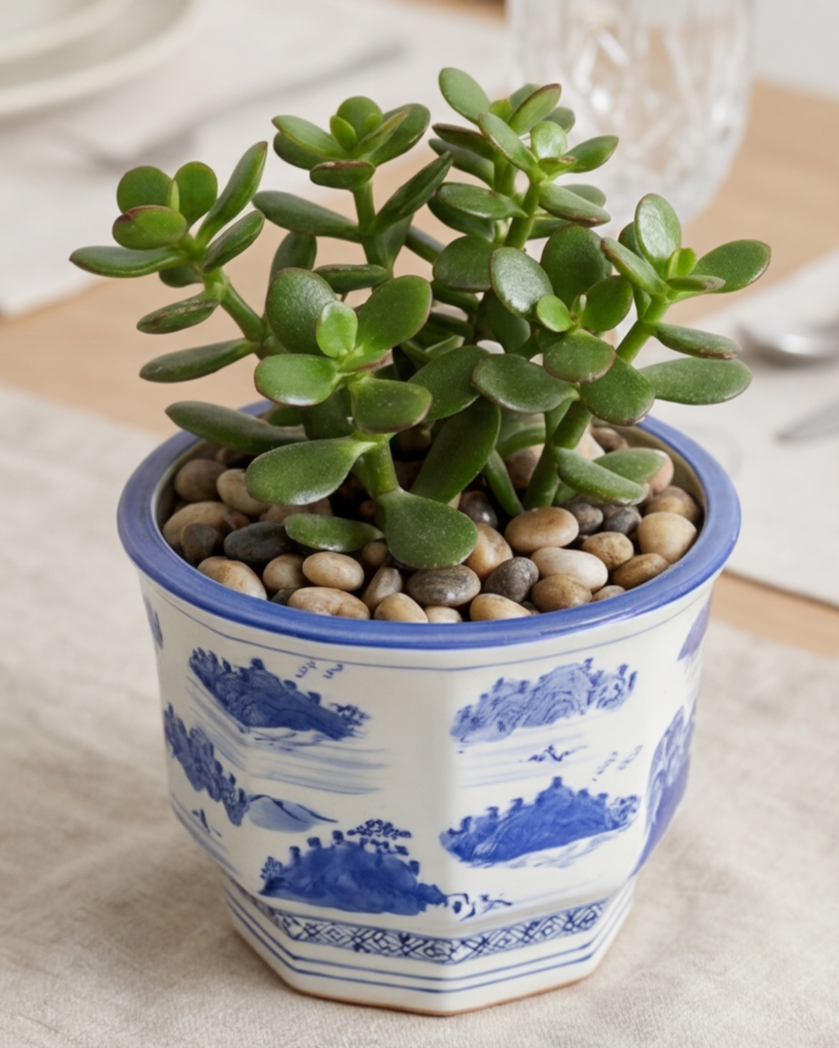 Blue Landscape Heritage Planter - 24 cm 