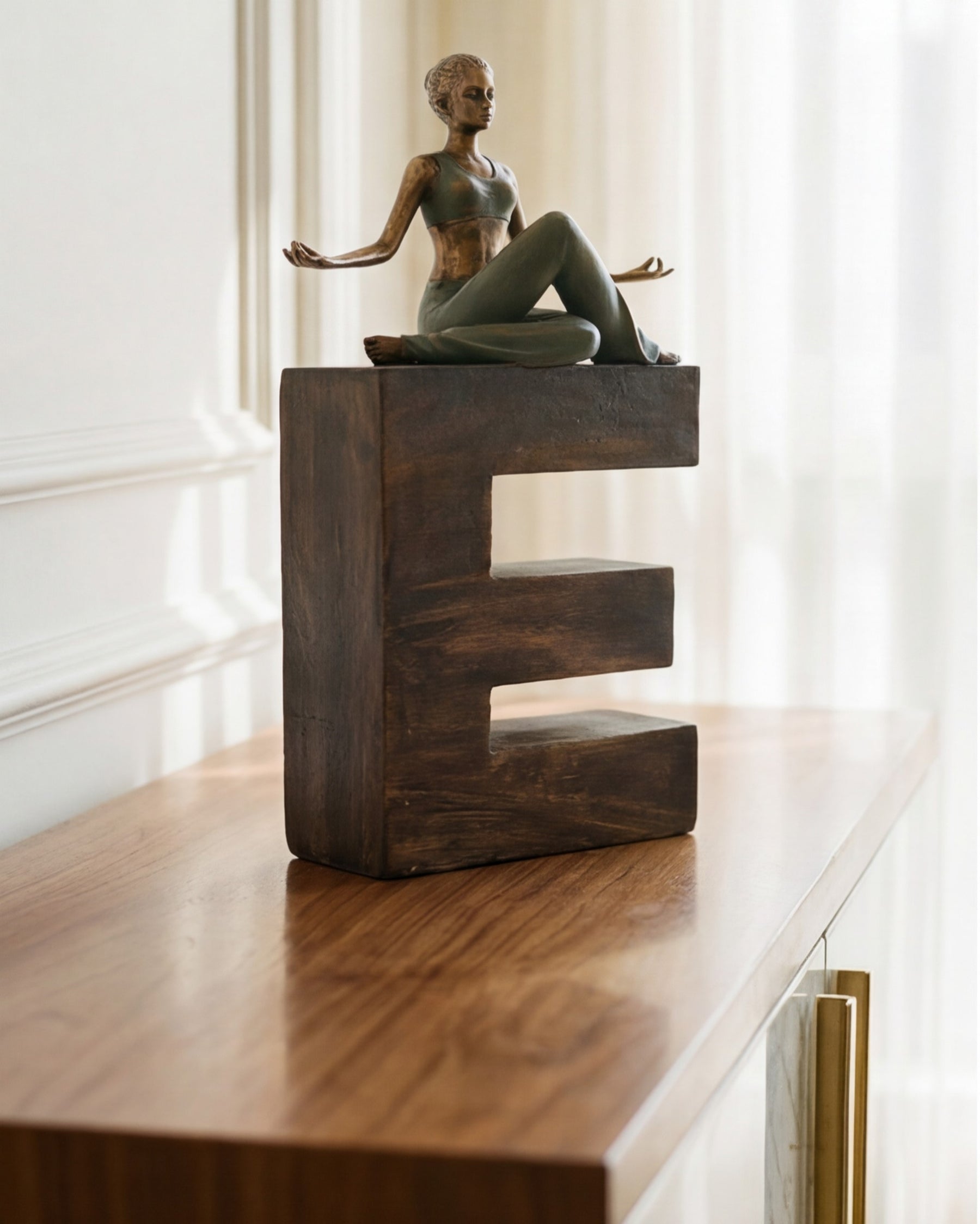 Meditative Yoga Lady Sculpture 