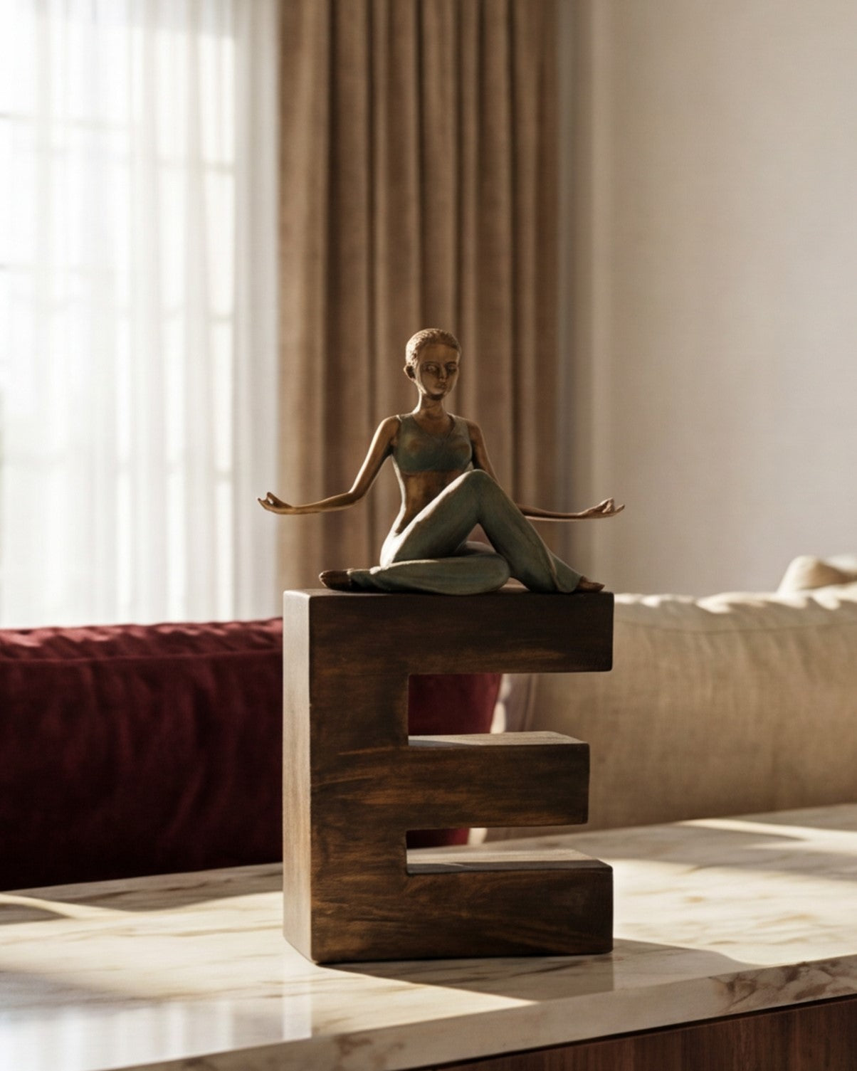 Meditative Yoga Lady Sculpture 