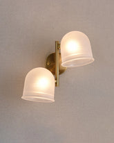 Frosted Glass Double Dome Wall Light 