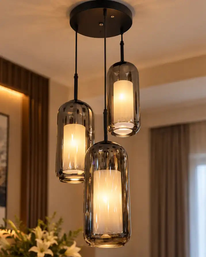 Nocturne Triple Cylinder Pendant Light