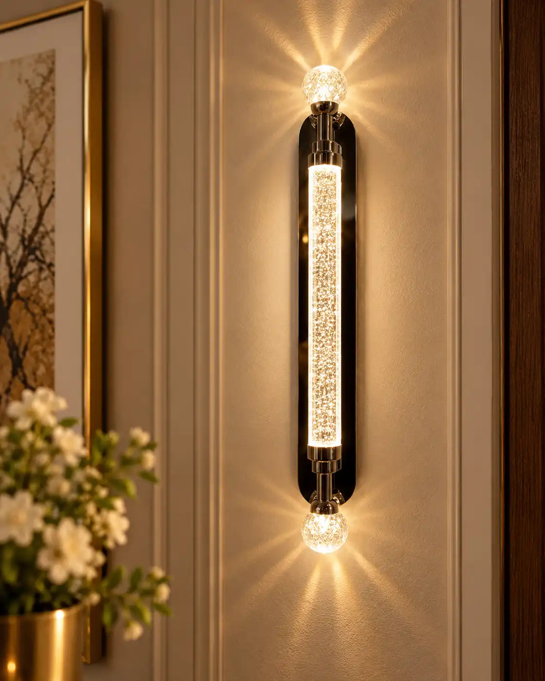 Lumivelle Crystal Beam LED Wall Light - Black