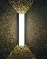 Rectangular Shadow Cast Outdoor Wall Light 