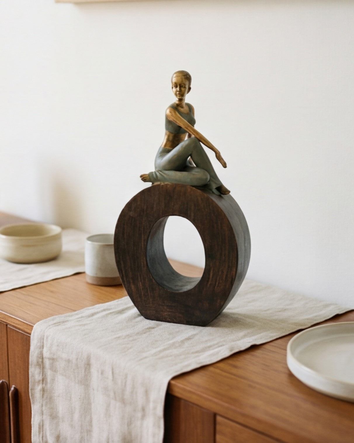 Meditative Yoga Lady Sculpture