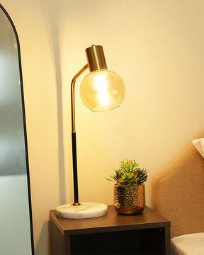 Round Golden Table Lamp