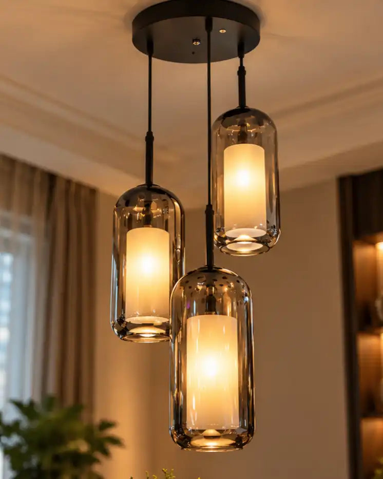 Nocturne Triple Cylinder Pendant Light