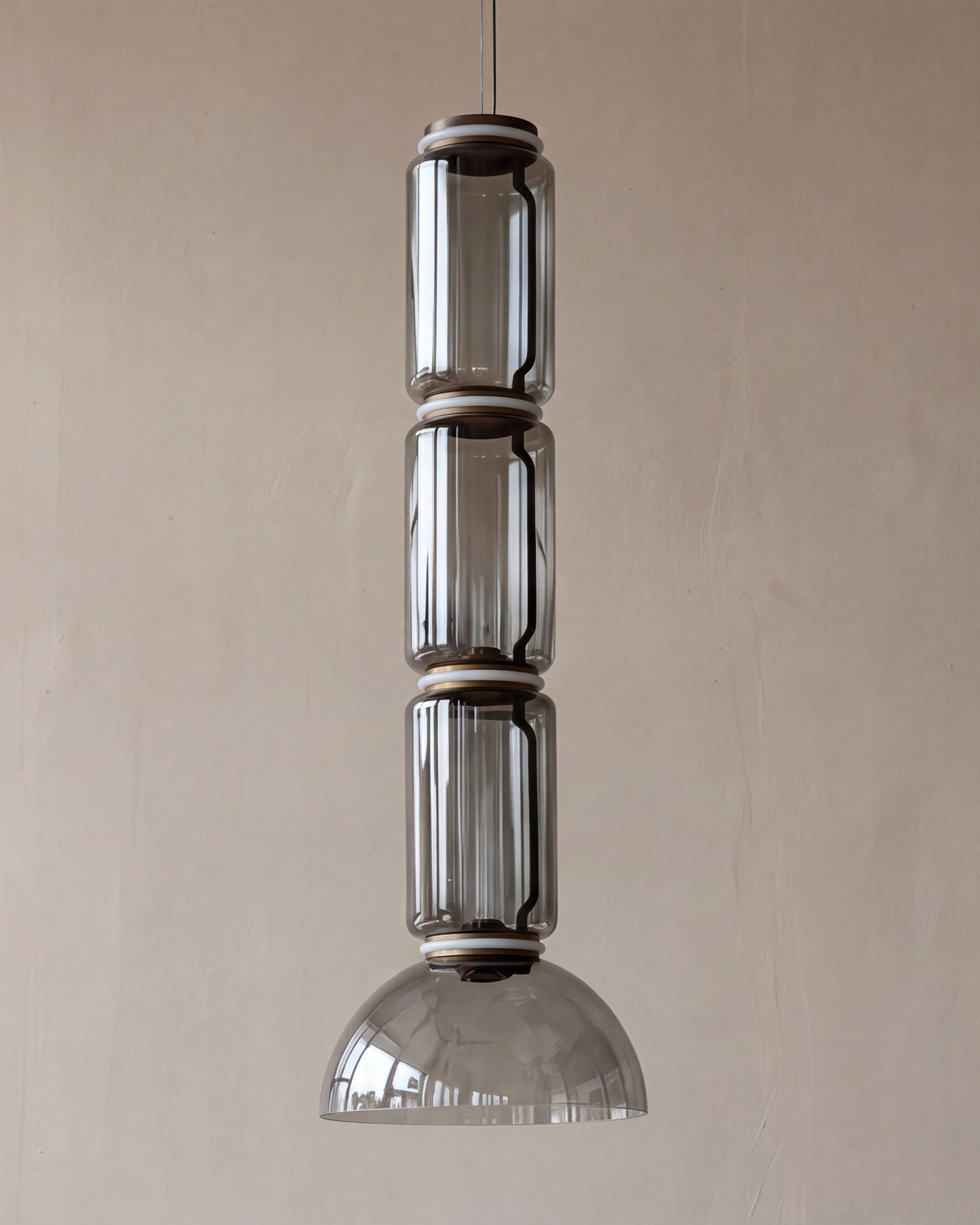 Stacked Smoke Pendant Light