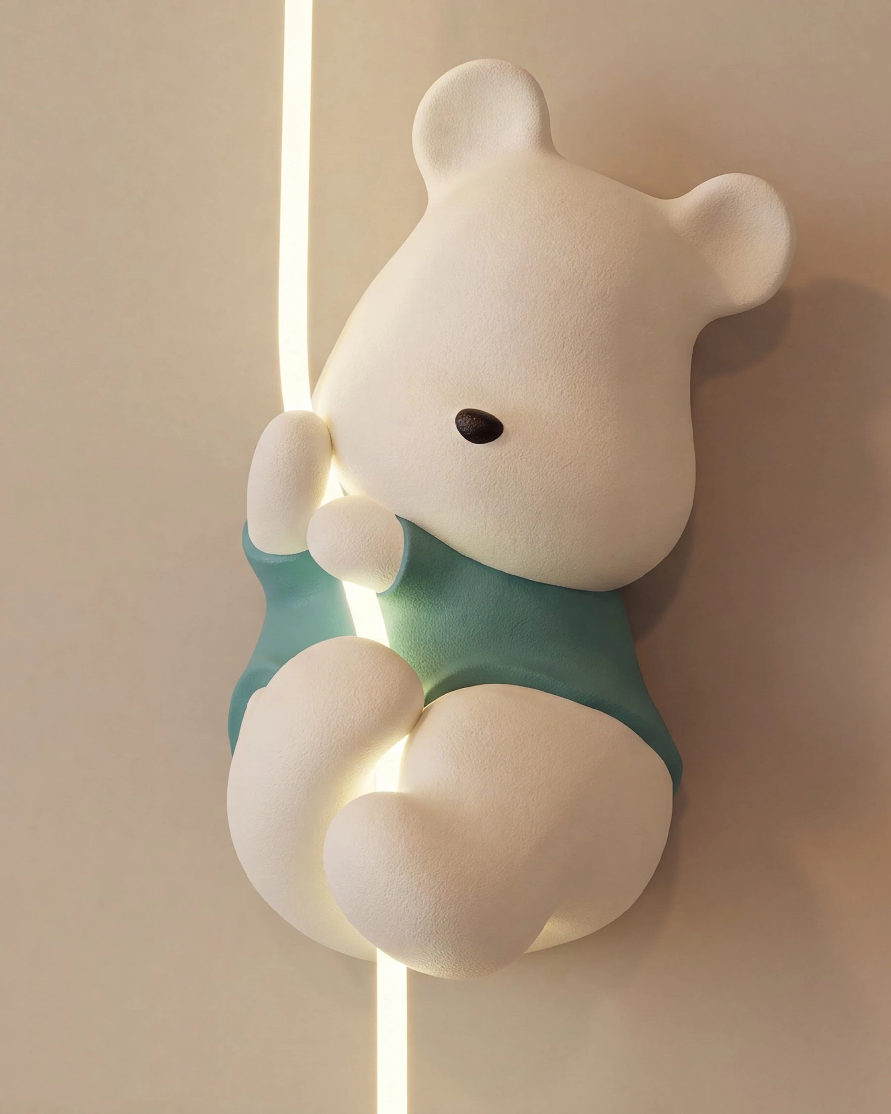 Climbing Bear Balloon Wall Light - Blue 