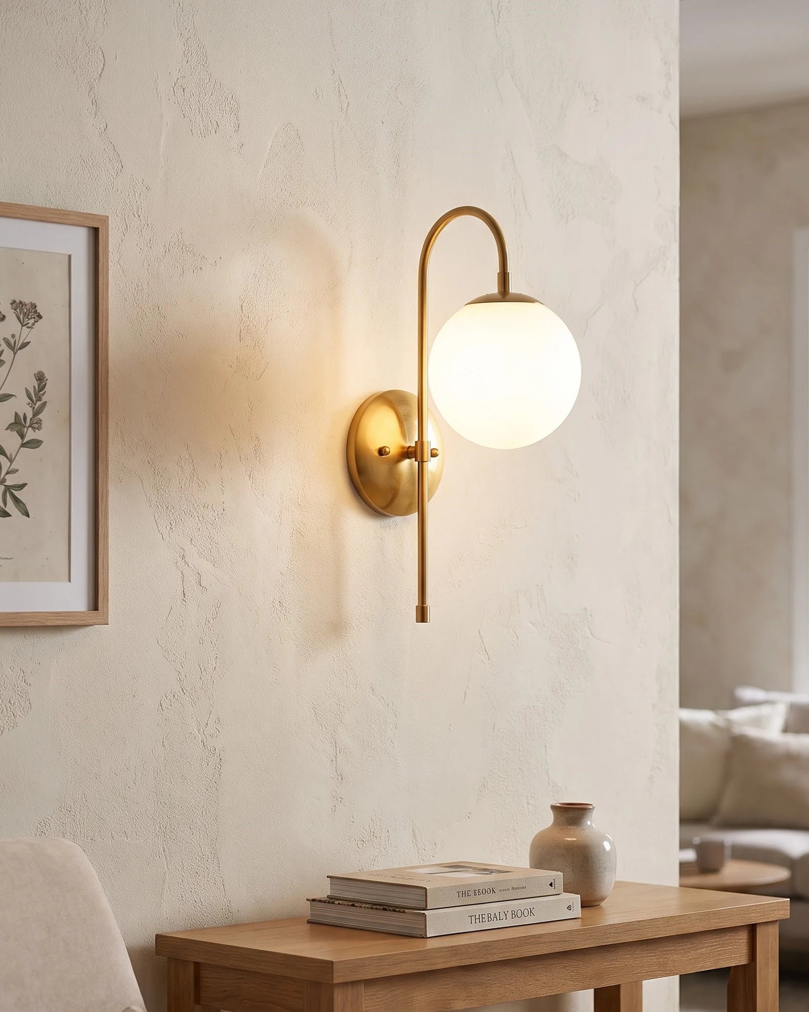 Curved Stem Wall Sconce 