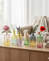 Aurora Harmony Glass Vase - Set Of 6 