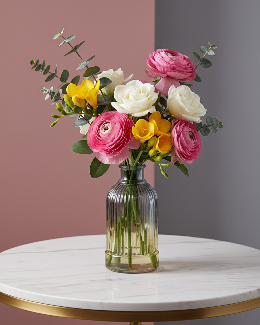 Aurora Harmony Glass Vase - Set Of 6 