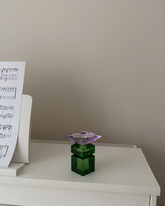 Amethyst Cube Crystal Candle Holder 