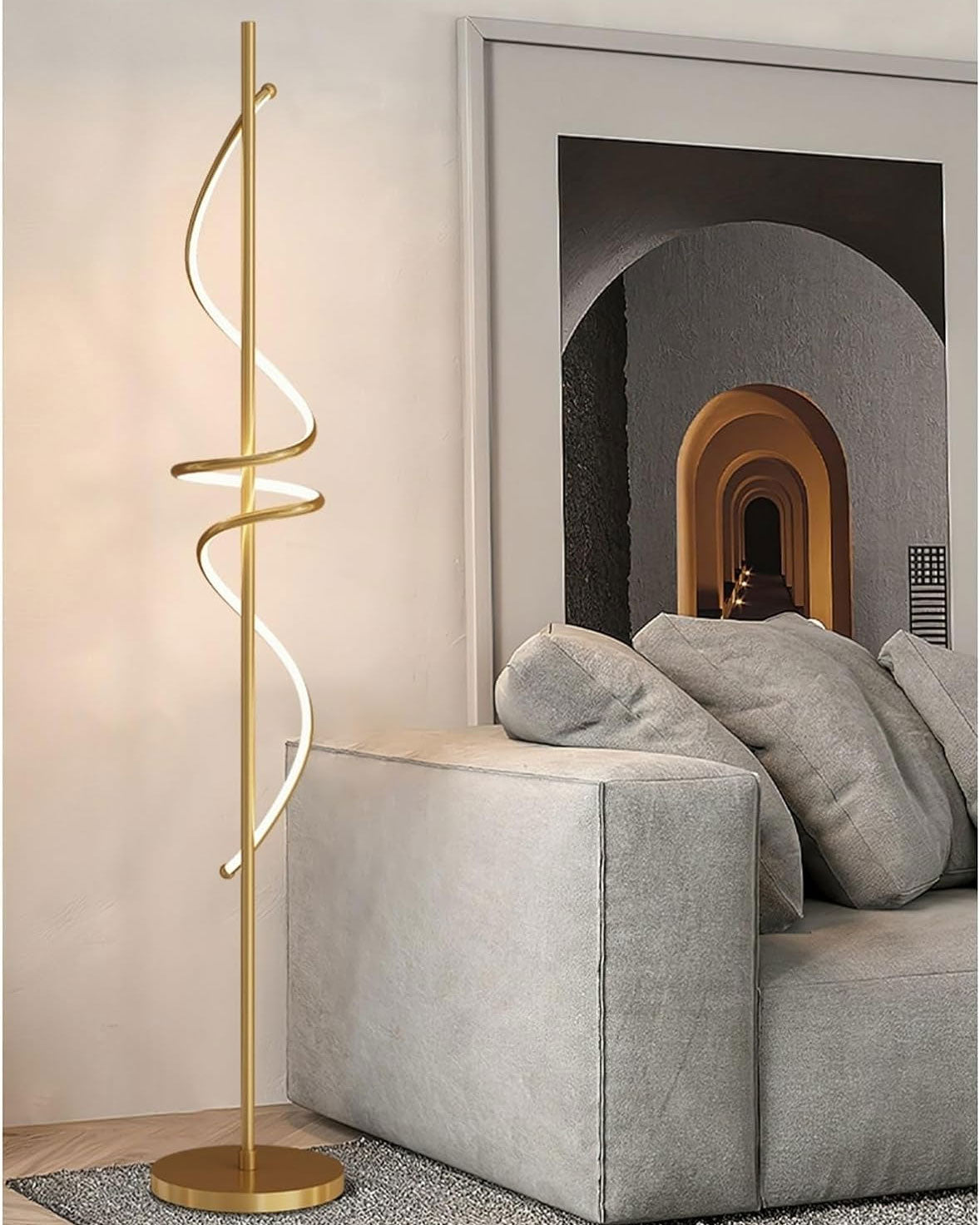 Vertical Spiral LED Floor Lamp - The Decor Kart 