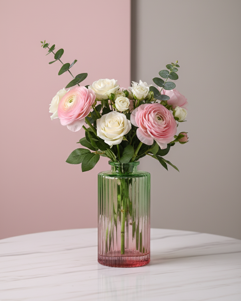 Aurora Harmony Glass Vase - Set Of 6 