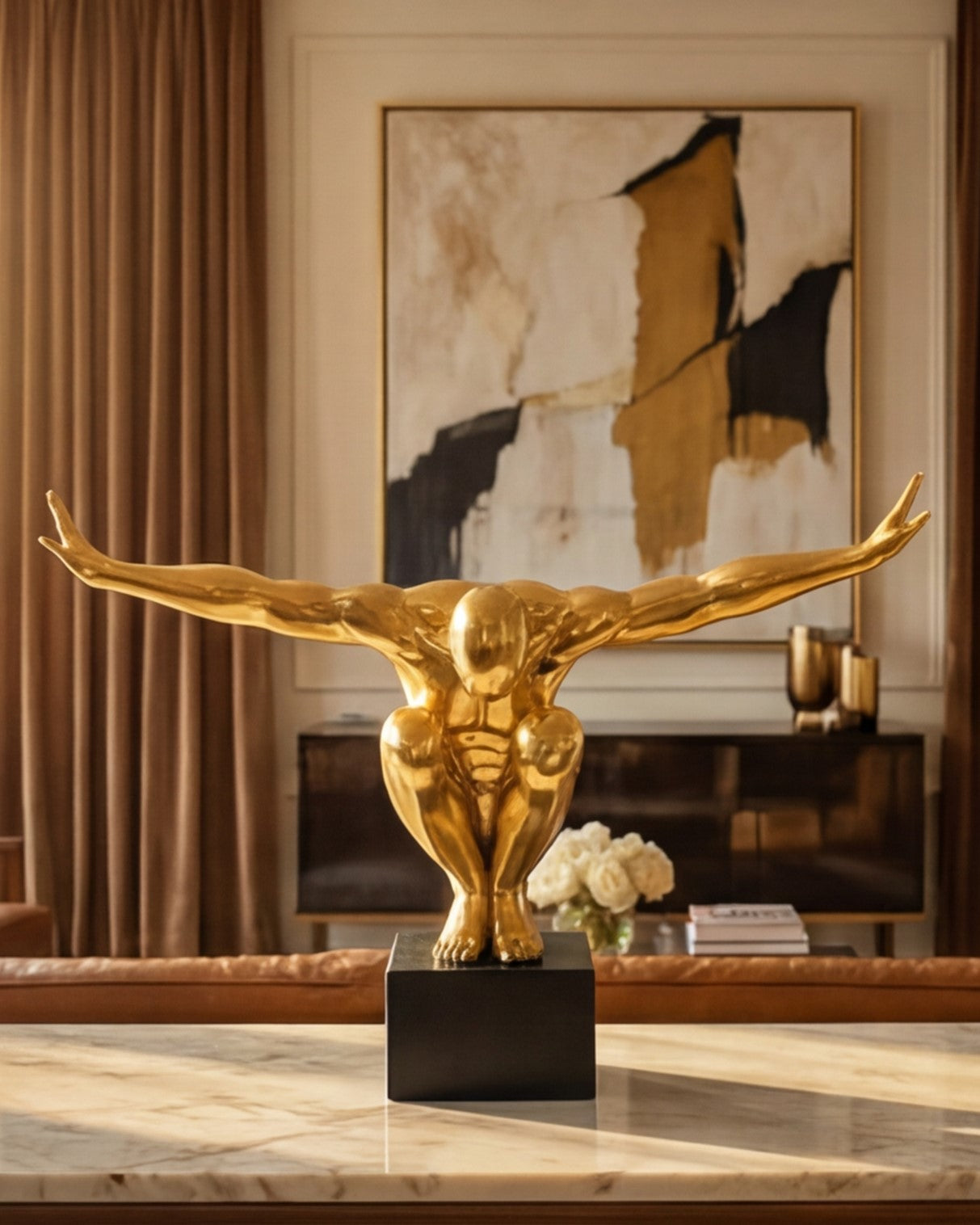 “Aether" Golden Balance Sculpture 