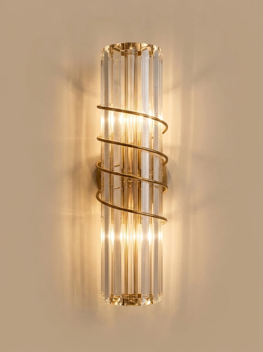Spiral Wrap Fluted Wall Sconce 