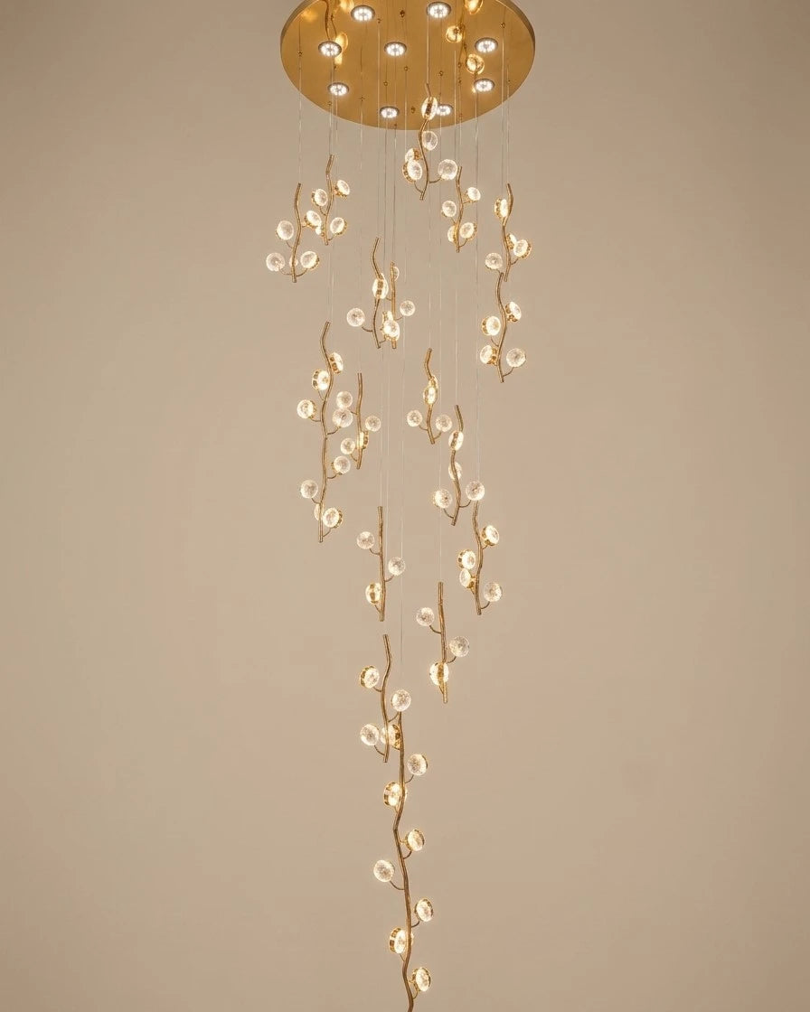 Firefly Branch Spiral Chandelier - 18 Lights