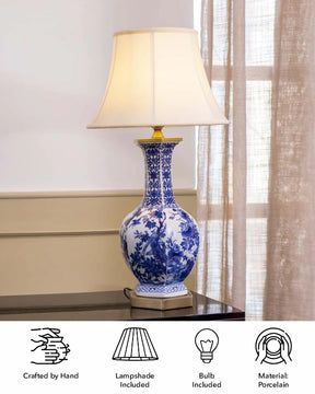 'Garlic Head' Porcelain Vase Table Lamp