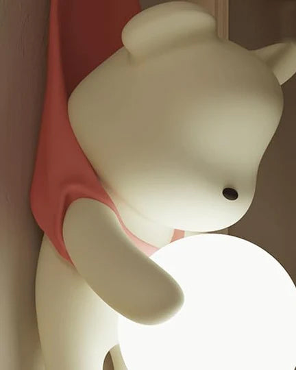 Hanging Bear Wall Light - Pink 