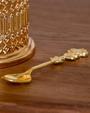 Flamingo Mouth Freshener Jar with Spoon - Golden - The Decor Kart 