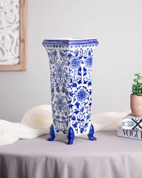 Classic Blue & White Ceramic Vase