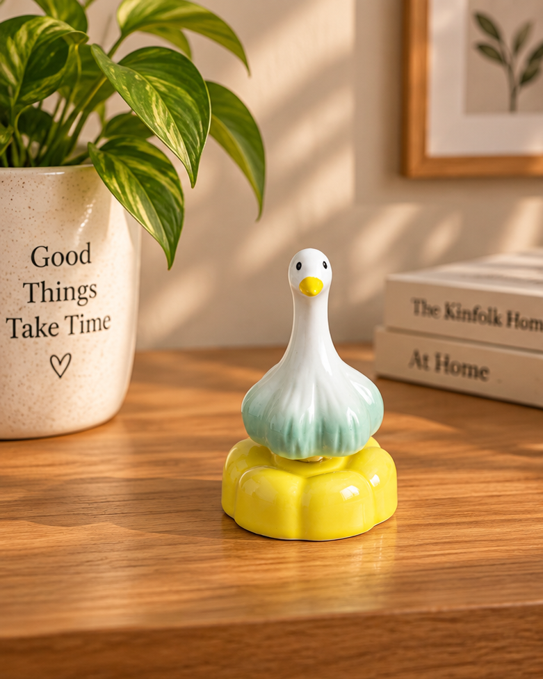 Charming Duck Tabletop Decor - Yellow
