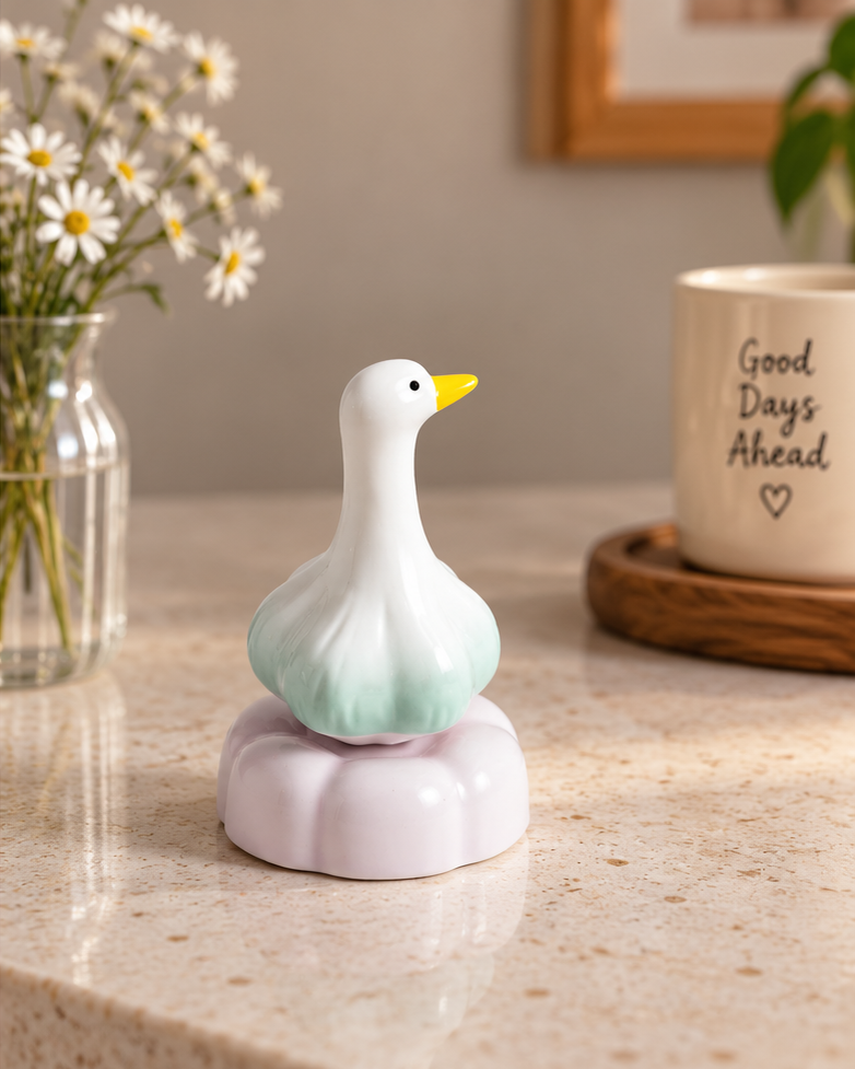 Charming Duck Tabletop Decor - Purple