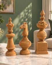 The Grand Strategy Velvet Chess Pieces - Set of 3