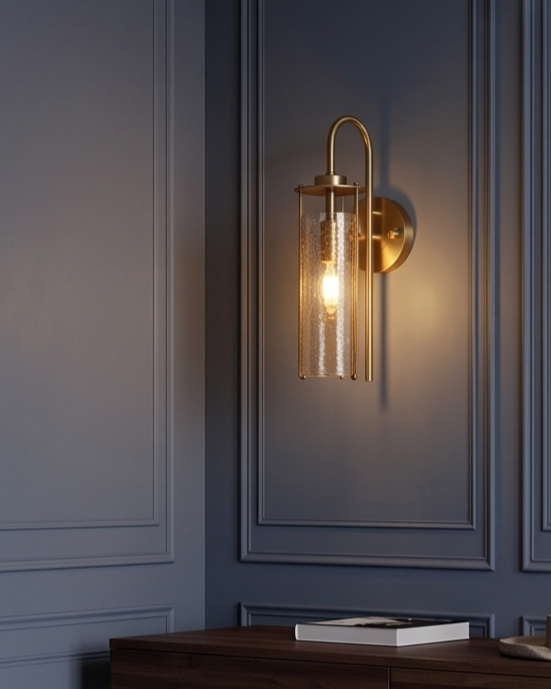 Luxury Avner Amber Crystal Wall Light 