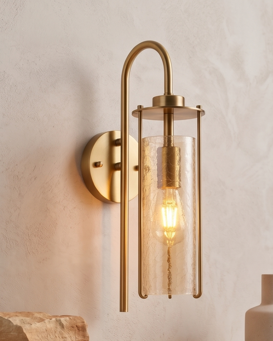 Luxury Avner Amber Crystal Wall Light 