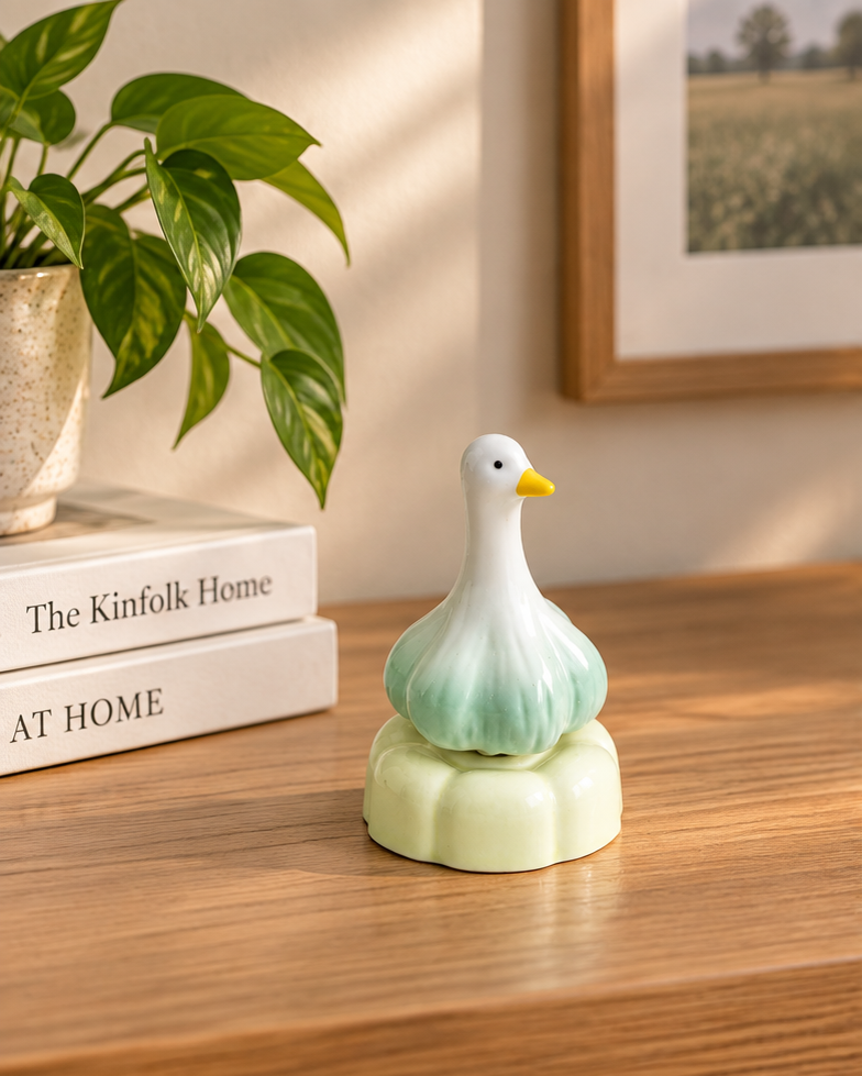 Charming Duck Tabletop Decor - Green