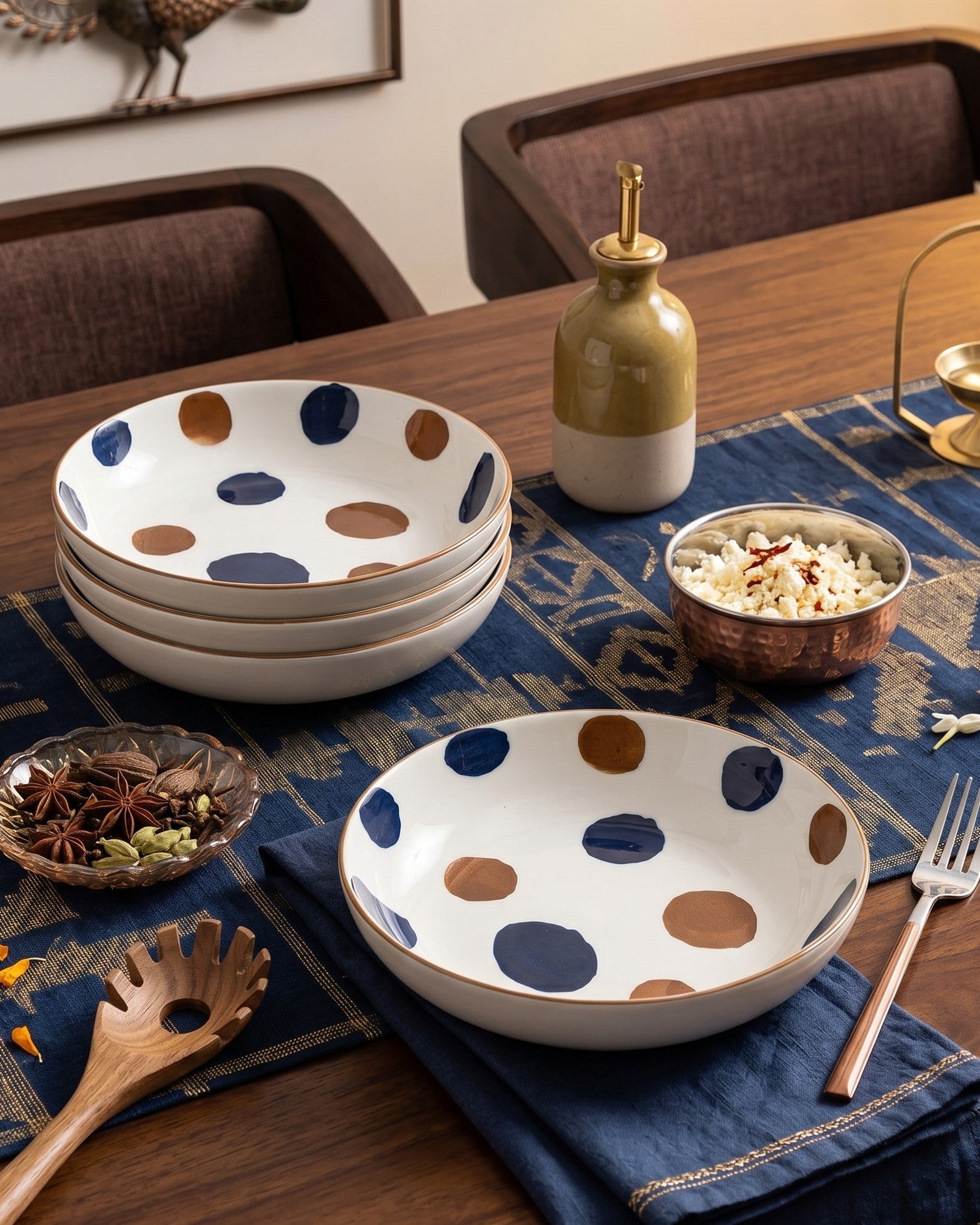 Rustic Harmony Pasta Bowl - Set Of 4 