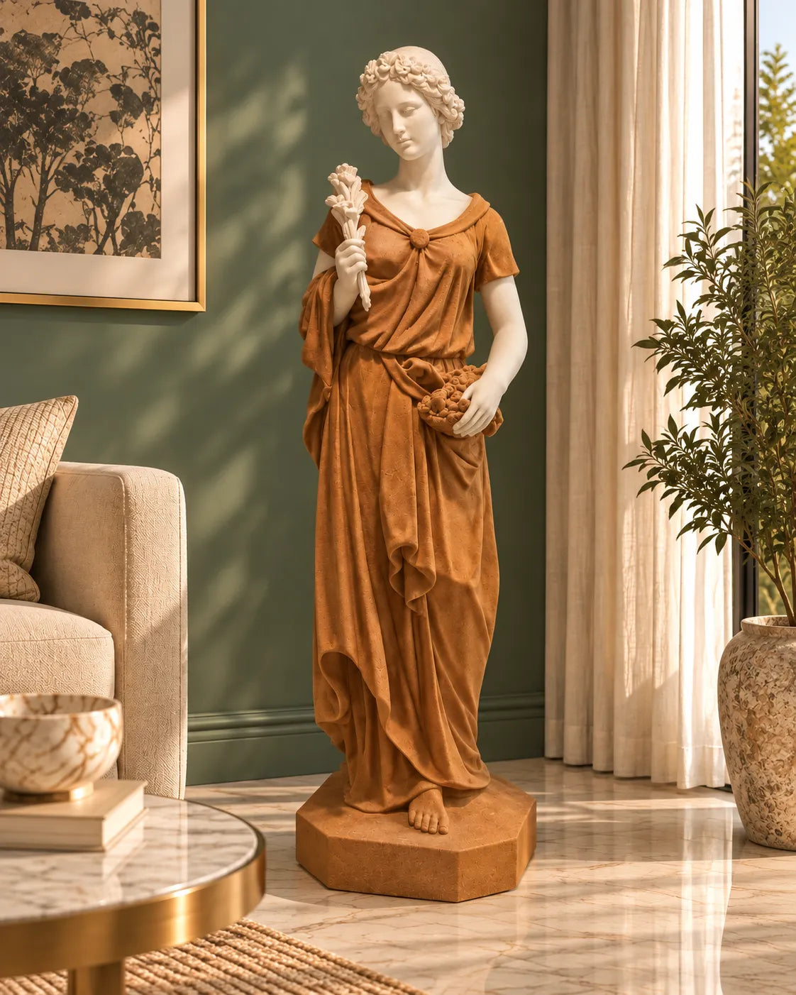 The Flora Harvest Velvet Bust Sculpture