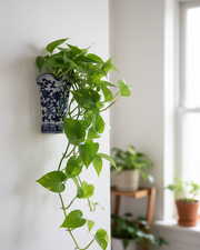 Blue Blossom Elegance Wall Vase