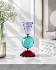 Midnight Spherical Crystal Candle Holder