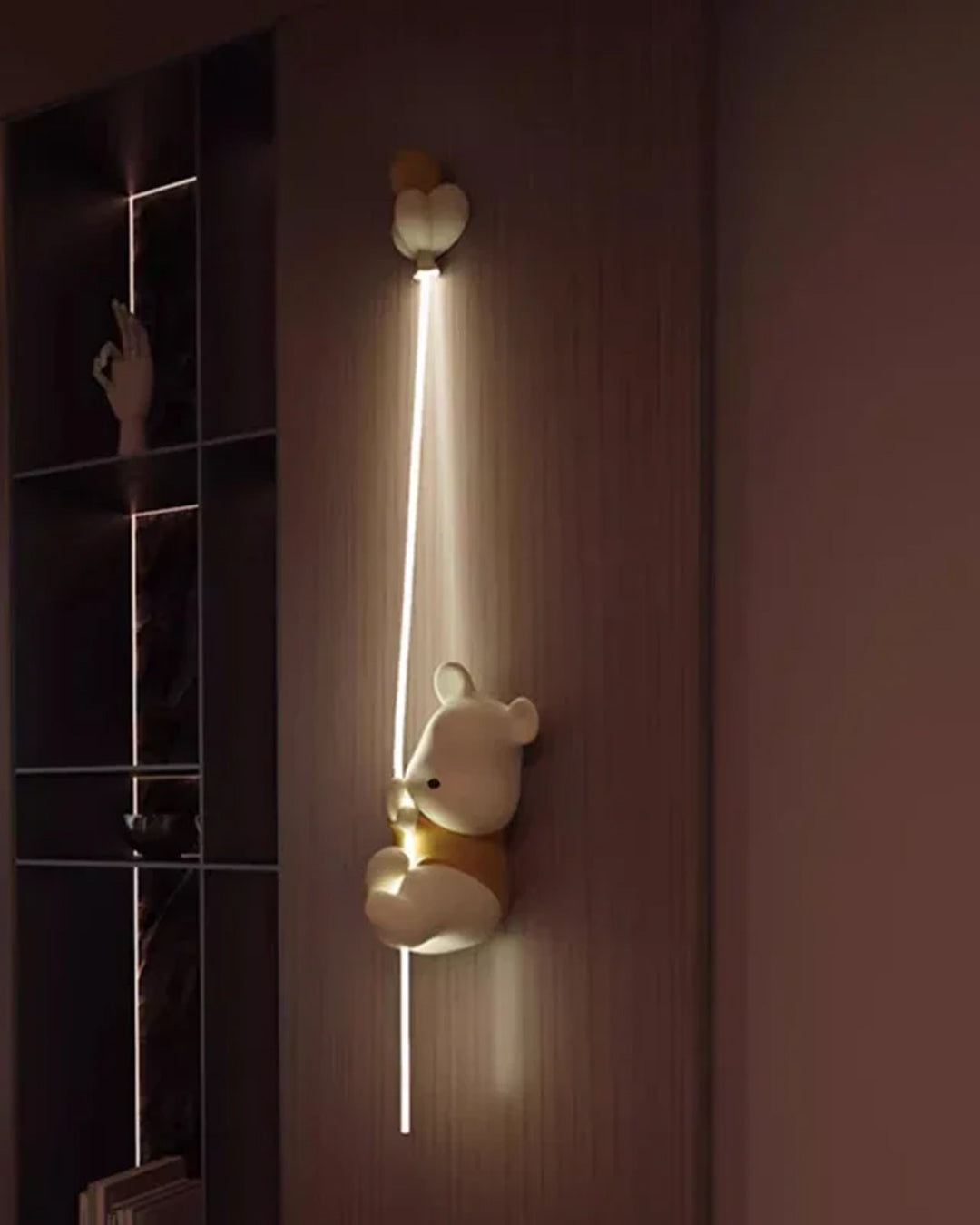 Climbing Bear Balloon Wall Light - Yellow 
