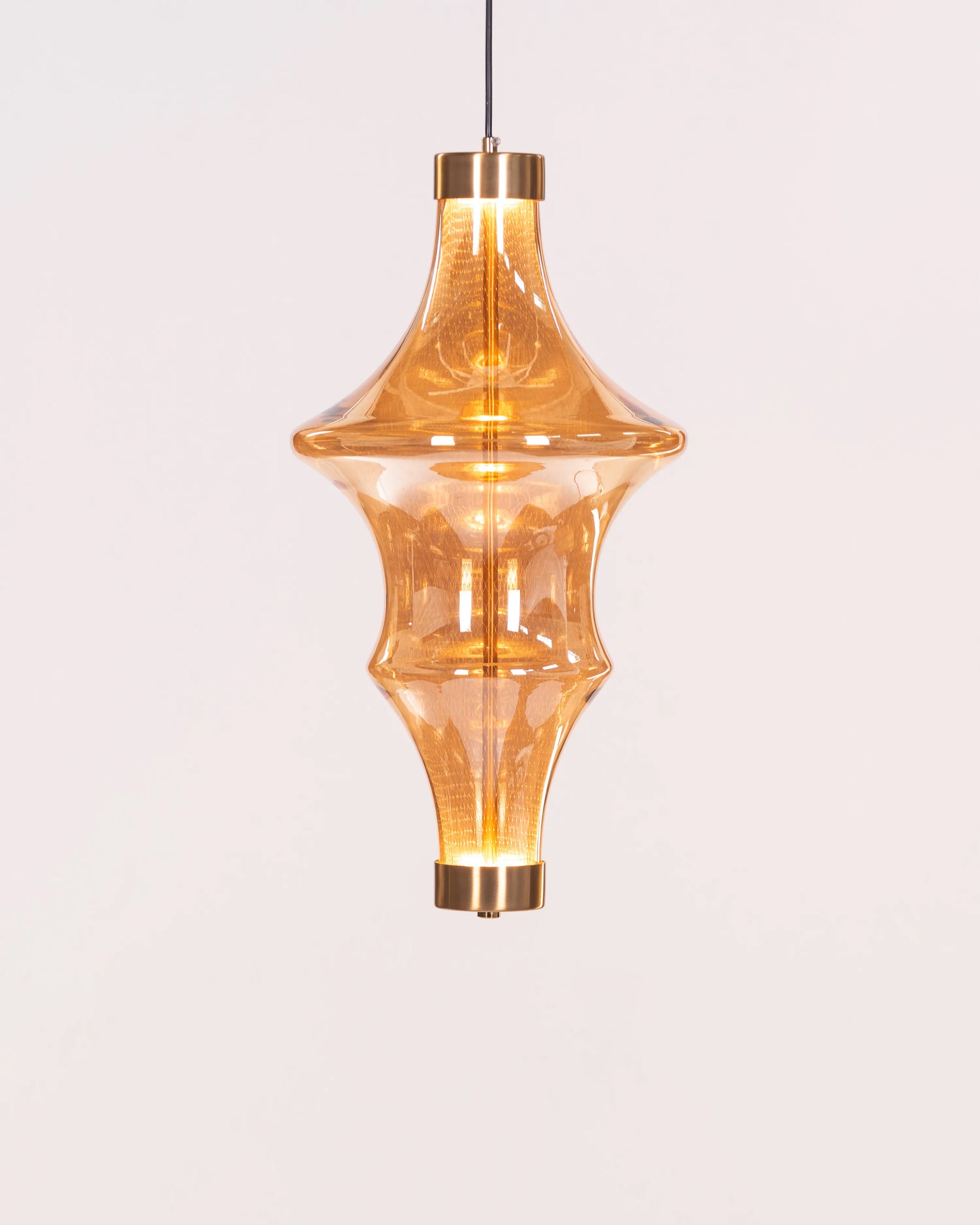 Amber Hourglass Pendant Light 