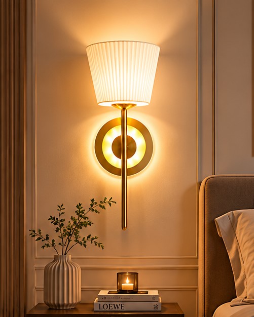 LuxeGlow Modern Gold Wall Sconce 
