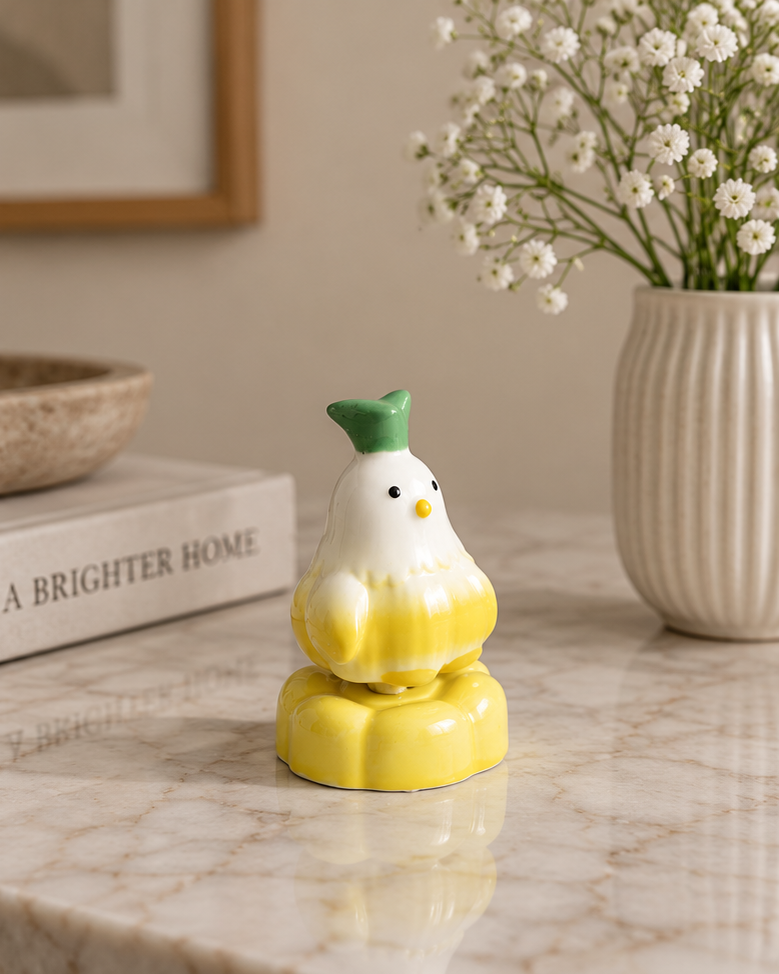 Whimsical Bird Tabletop Decor - Yellow