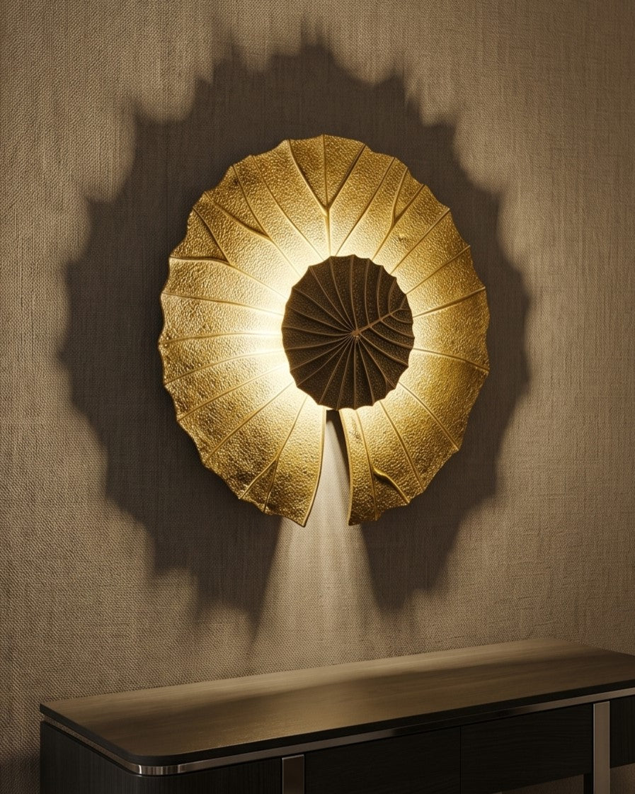 Metallic Leaf Wall Light 
